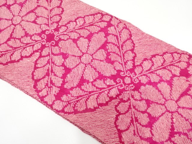 JAPANESE KIMONO / ANTIQUE HONSOH SHIBORI HANARAHISHI PATTERN NAGOYA OB